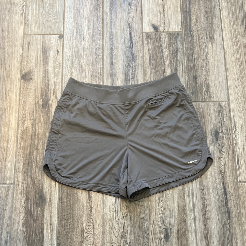 Reebok Play Dry Women's Athletic Shorts in Tan